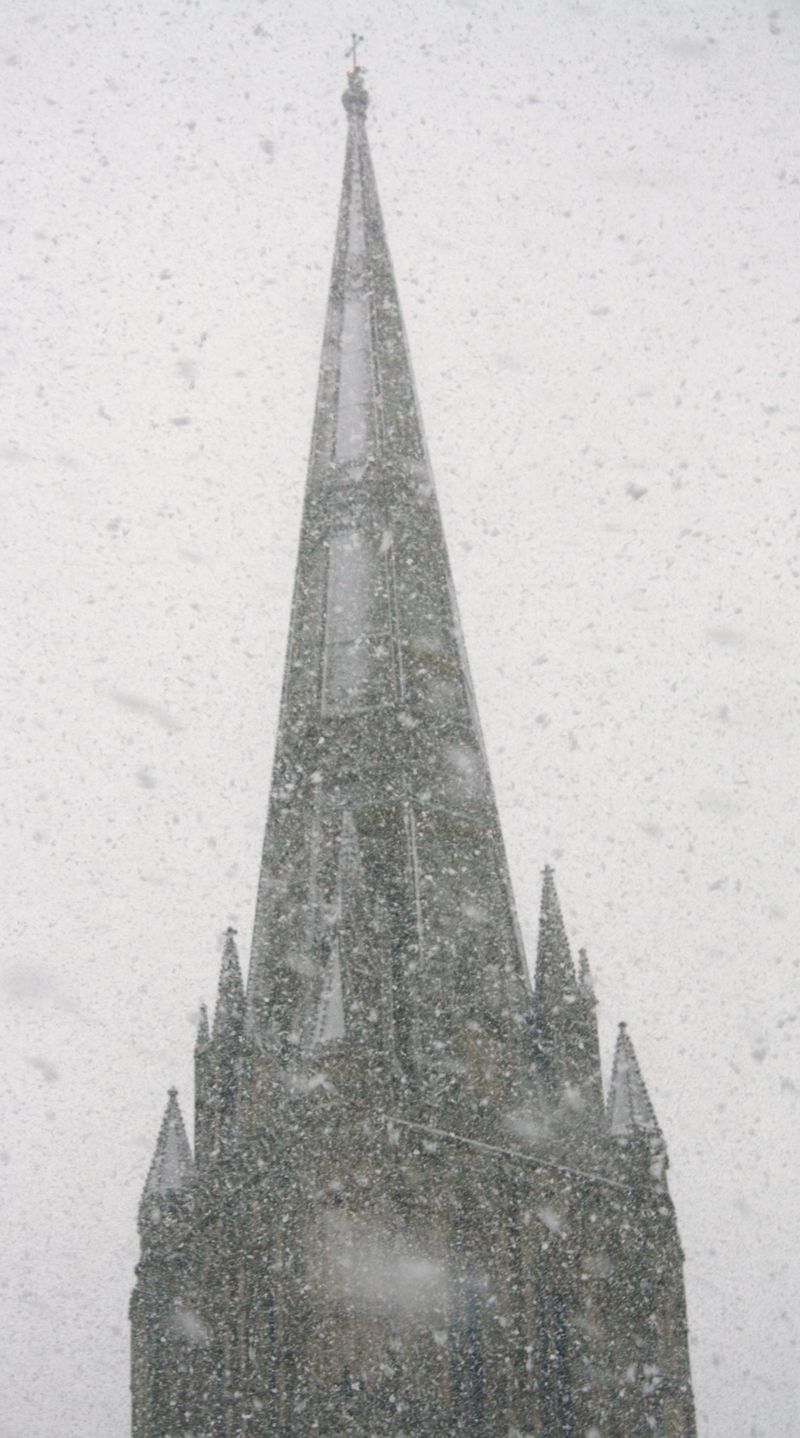 Spire with Lots of Snow
